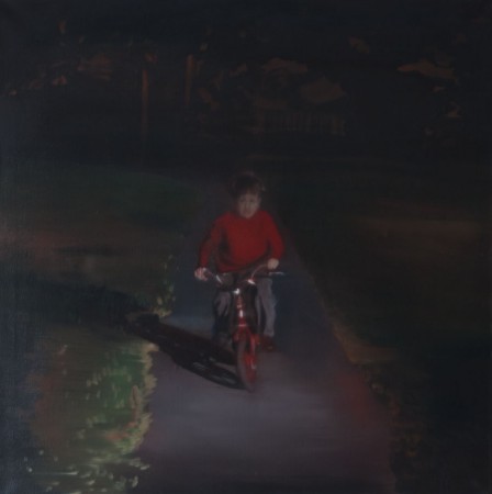 éjjeli biciklis II. 100x100cm